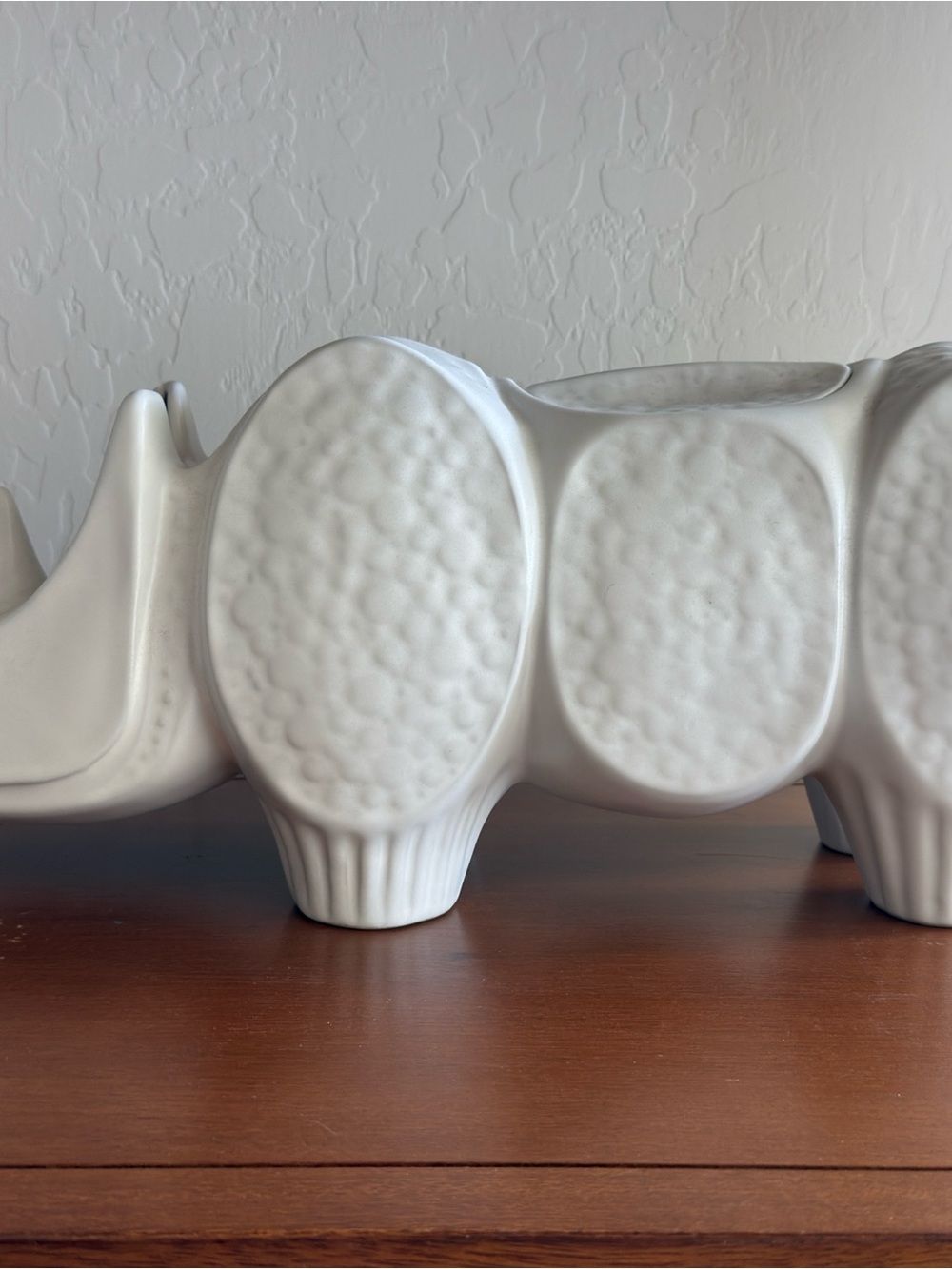 Jonathan Adler White Ceramic Rhino Planter